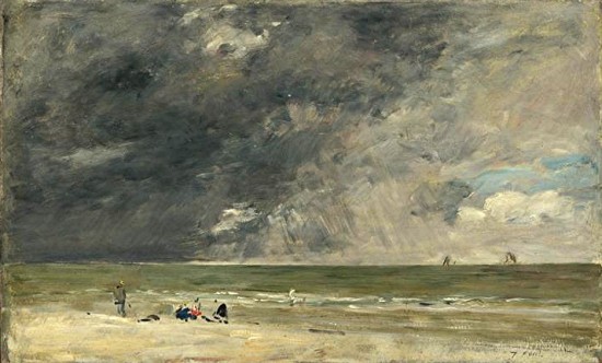 Cielo invernale (il dipinto è di Eugene Boudin)